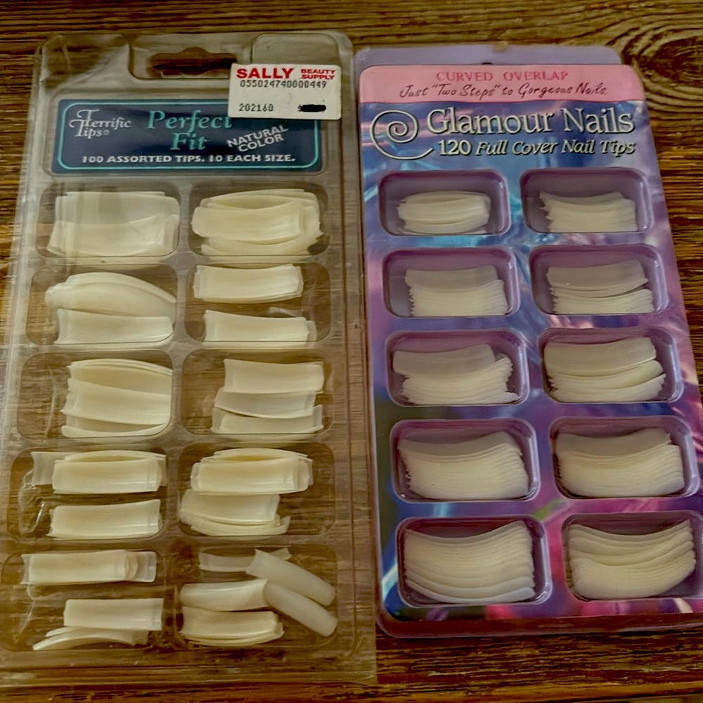 2 Packages of Assorted Full Cover Nails Tips (220 ct)